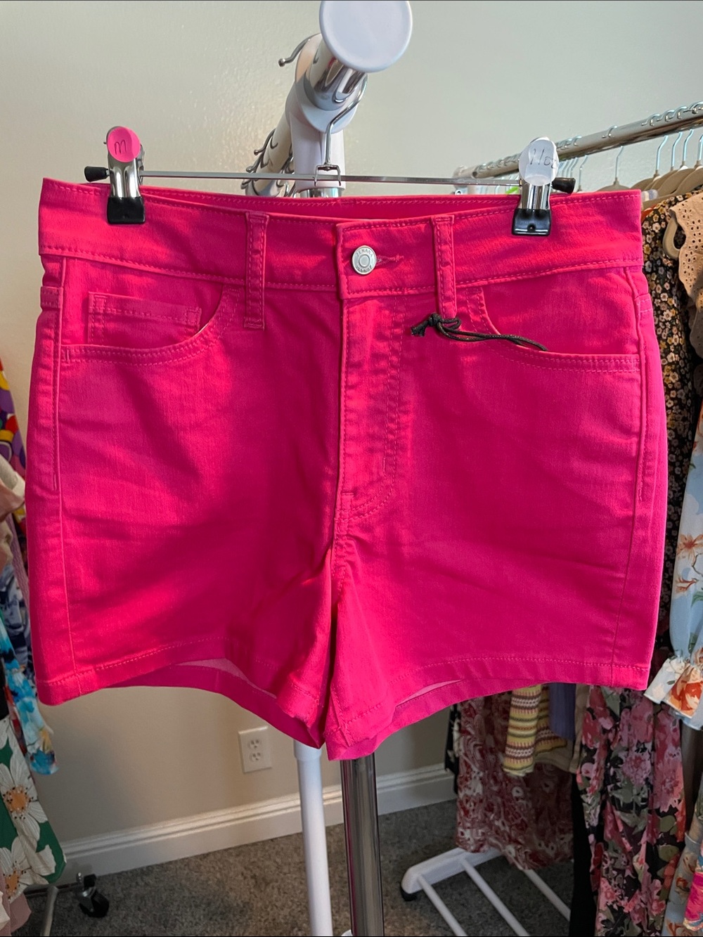 Zenana Hot Pink Women's Cotton Blend Shorts